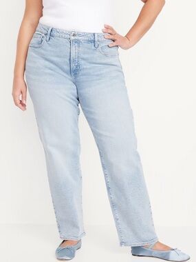 Old Navy Size 22 Plus Light Wash High-Rise Women’s Straight Jeans NWT